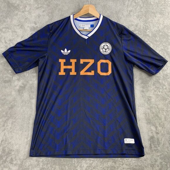 adidas Other - Adidas Jersey Mens Medium Blue HZO #3 United Club Soccer Football V-Neck Stretch